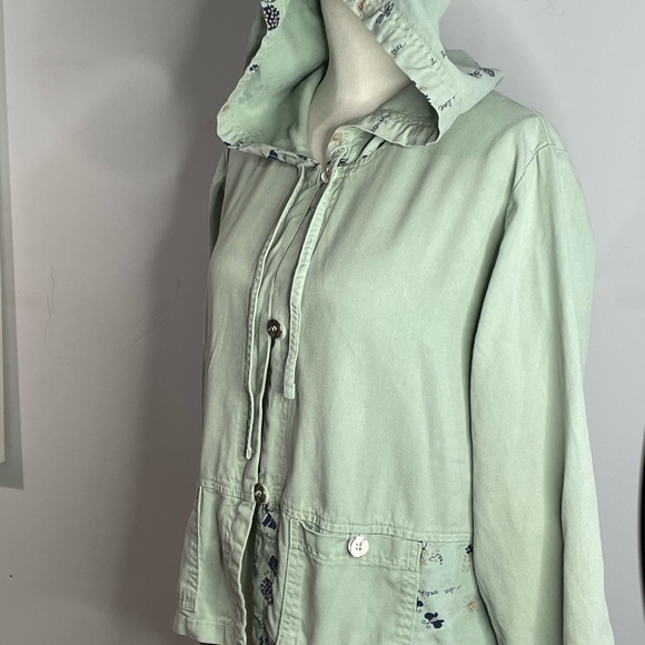 Melrose Studio Light Green Women’s Jacket Windbreaker Size L - Picture 11 of 15